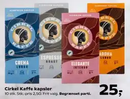 Kvickly Cirkel Kaffe kapsler tilbud