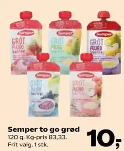 Kvickly Semper to go grød tilbud