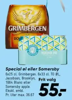 Bilka Special øl eller Somersby tilbud