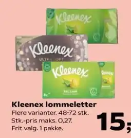 Kvickly Kleenex lommeletter tilbud