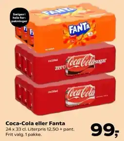 Kvickly Coca-Cola eller Fanta tilbud