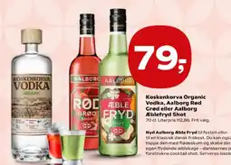 Kvickly Koskenkorva Organic Vodka Aalborg Rød Grød Aalborg Æblefryd Shot tilbud