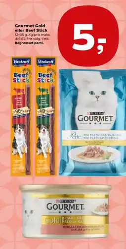 Kvickly Gourmet Gold eller Beef Stick tilbud