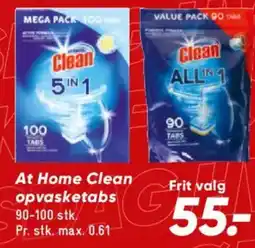 Bilka At Home Clean opvasketabs tilbud