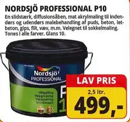 Farveland Nordsjø Professional P10 tilbud