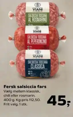 Kvickly Fersk Salsiccia Fars tilbud