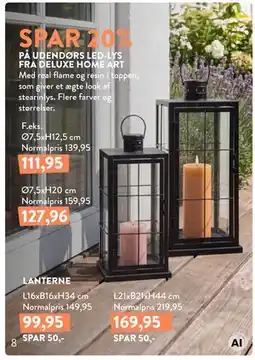 Plantorama SPAR 20% PÅ UDENDØRS LED-LYS FRA DELUXE HOME ART tilbud