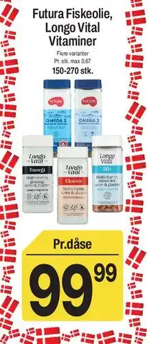 ABC Lavpris Futura Fiskeolie / Longo Vital Vitaminer tilbud