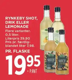 MENY Rynkeby shot, drik eller lemonade tilbud