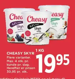 MENY Cheasy Skyr 1 kg tilbud