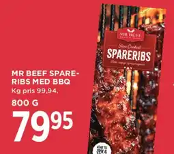 MENY Mr Beef spareribs med BBQ tilbud