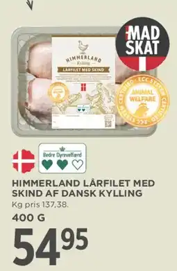 MENY Himmerland lårfilet med skind af dansk kylling tilbud