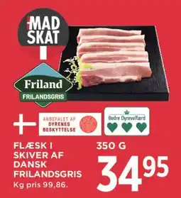MENY Flæsk i skiver af dansk frilandgris tilbud