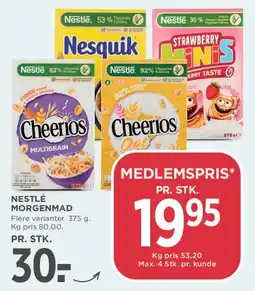 MENY Nestlé morgenmad tilbud