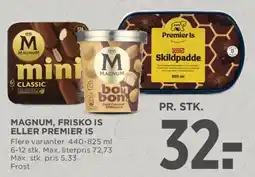 MENY Magnum, Frisko is eller Premier is tilbud