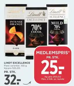 MENY Lindt Excellence tilbud
