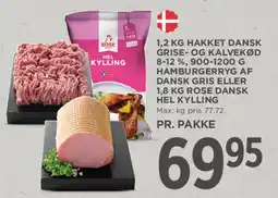 MENY Hakket kød / Hamburgerryg / Hel kylling tilbud