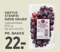 MENY Gestus stenfri røde druer tilbud