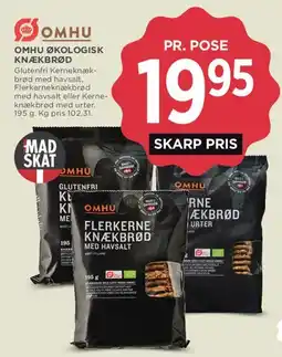 MENY OMHU økologisk knækbrød tilbud