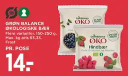 MENY Grøn Balance økologiske bær tilbud