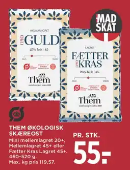 MENY Them Økologisk Skæreost tilbud