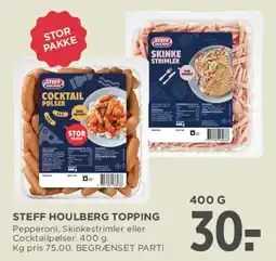 MENY Steff Houlberg Topping tilbud