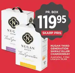 MENY Nugan Third Generation Shiraz eller Chardonnay tilbud