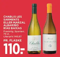MENY Chablis Les Sarments / Marzal Albariño tilbud