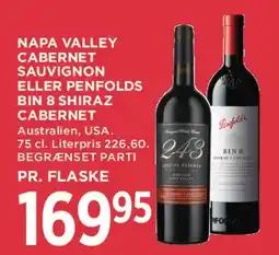 MENY Napa Valley Cabernet / Penfolds Bin 8 Shiraz Cabernet tilbud