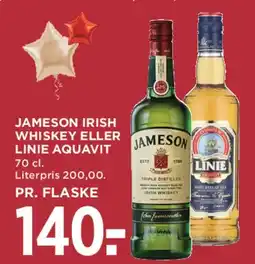MENY Jameson Irish Whiskey / Linie Aquavit tilbud