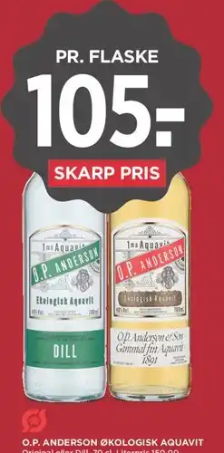 MENY O.P. Anderson Økologisk Aquavit tilbud