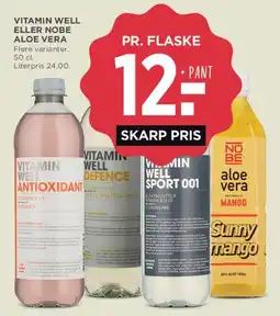 MENY Vitamin Well eller NOBE Aloe Vera 50 cl tilbud