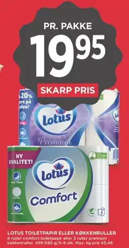 MENY Lotus toiletpapir / køkkenruller tilbud
