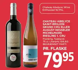 MENY Chateau Abelyce eller August Kessler vin tilbud