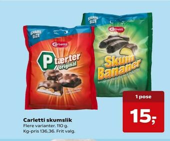 Kvickly Carletti skumslik tilbud