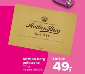 Kvickly Anthon Berg guldæske tilbud