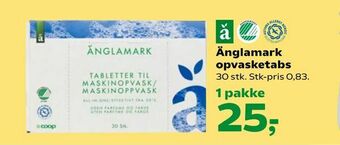 Kvickly Änglamark opvasketabs tilbud