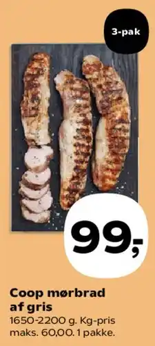 Kvickly Coop mørbrad af gris tilbud