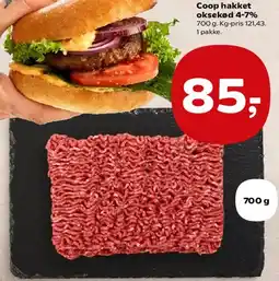Kvickly Coop hakket oksekød 4-7% tilbud
