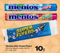 Kvickly Mentos eller Super Flyers tilbud