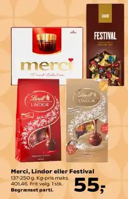 Kvickly Merci, Lindor eller Festival tilbud