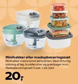 Kvickly Minihakker eller madopbevaringssæt tilbud