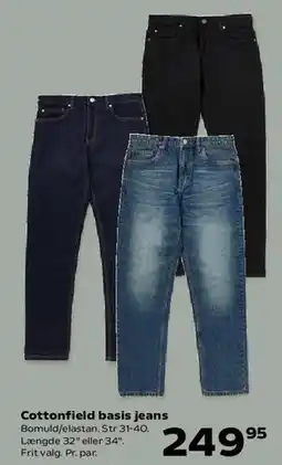 Kvickly Cottonfield basis jeans tilbud