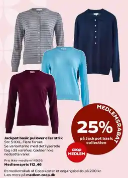 Kvickly Jackpot basic pullover eller strik tilbud