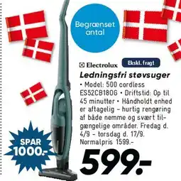 Bilka Electrolux ledningsfri støvsuger tilbud