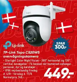 Bilka TP-Link Tapo C520WS overvågningskamera tilbud