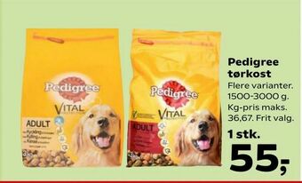 Kvickly Pedigree tørkost tilbud