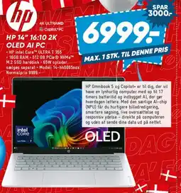 Bilka HP 14 16:10 2K OLED AI PC tilbud