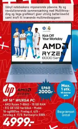 Bilka HP 16 WUXGA laptop tilbud