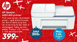Bilka HP DeskJet 4322 AIO printer tilbud